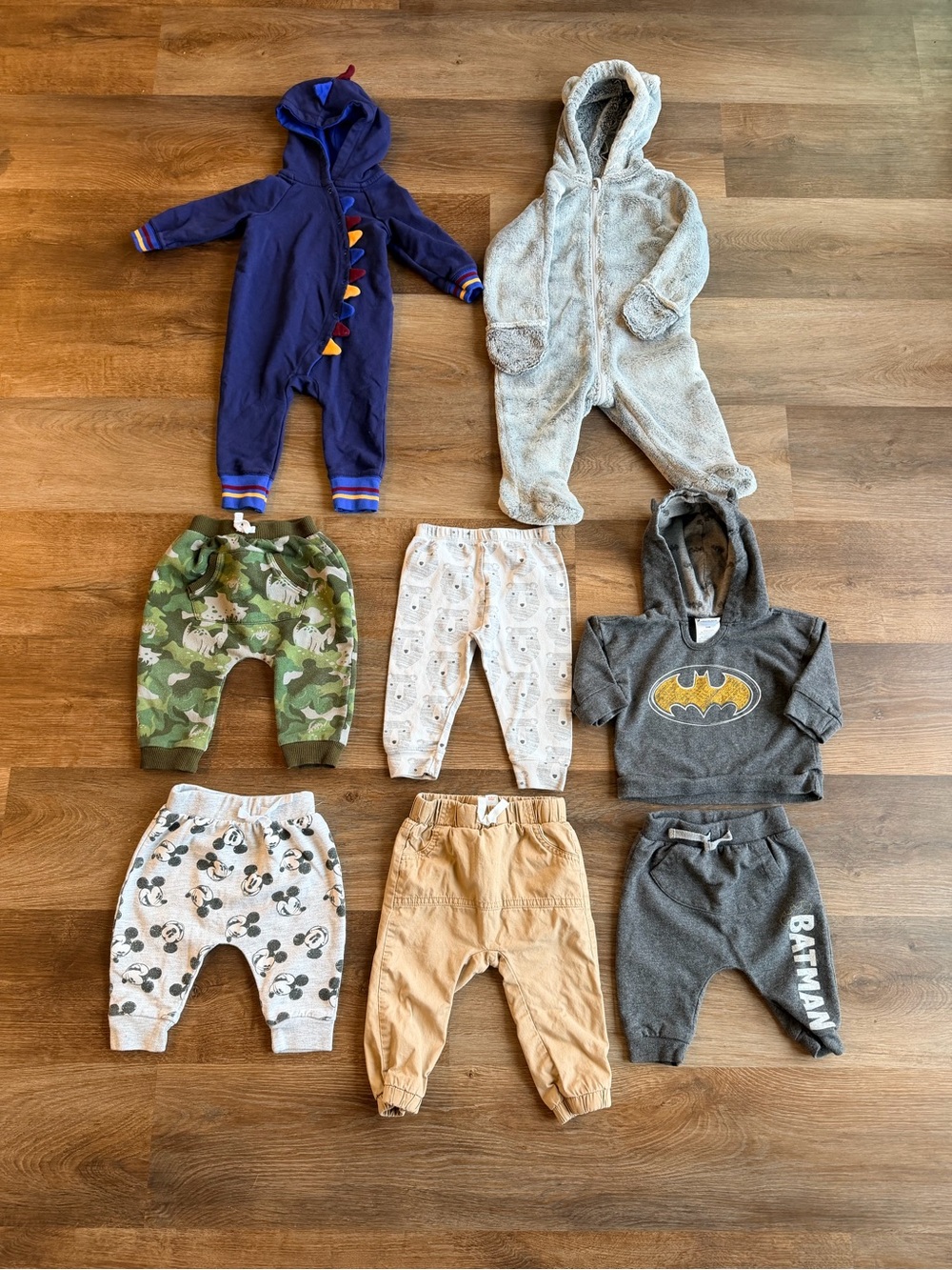 DISNEY | CAT & JACK | Baby Bundle | 8 Pc Set | Pants | Rompers | Hooded